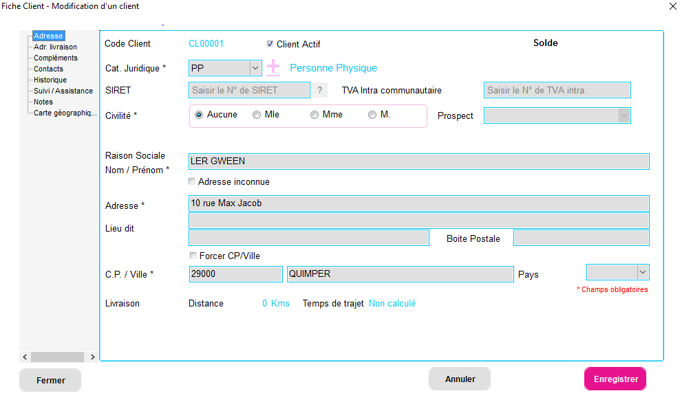 Fiche client INSTANT-GESTION me PREMIUM 2022