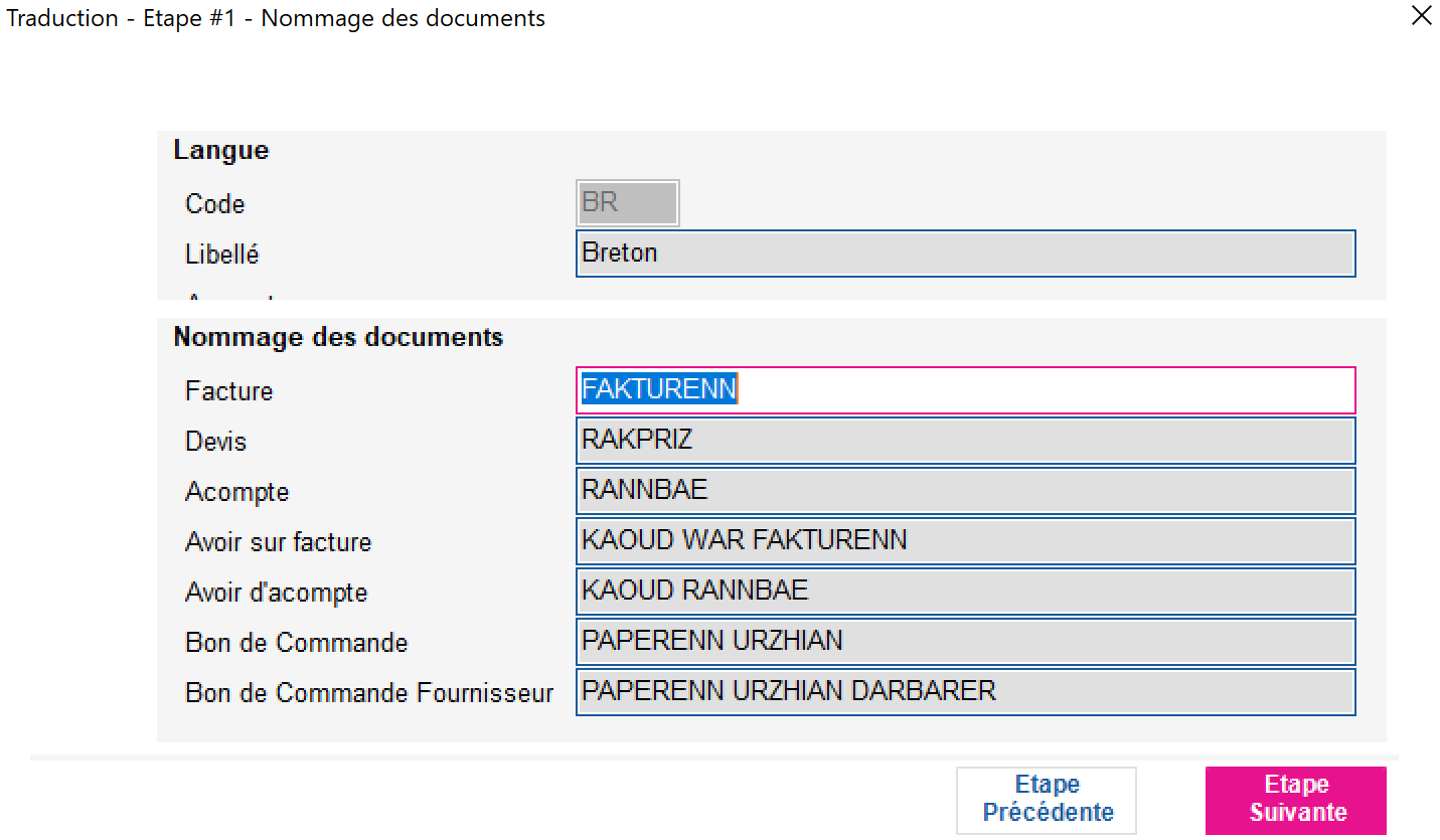 Gérer les langues de vos documents